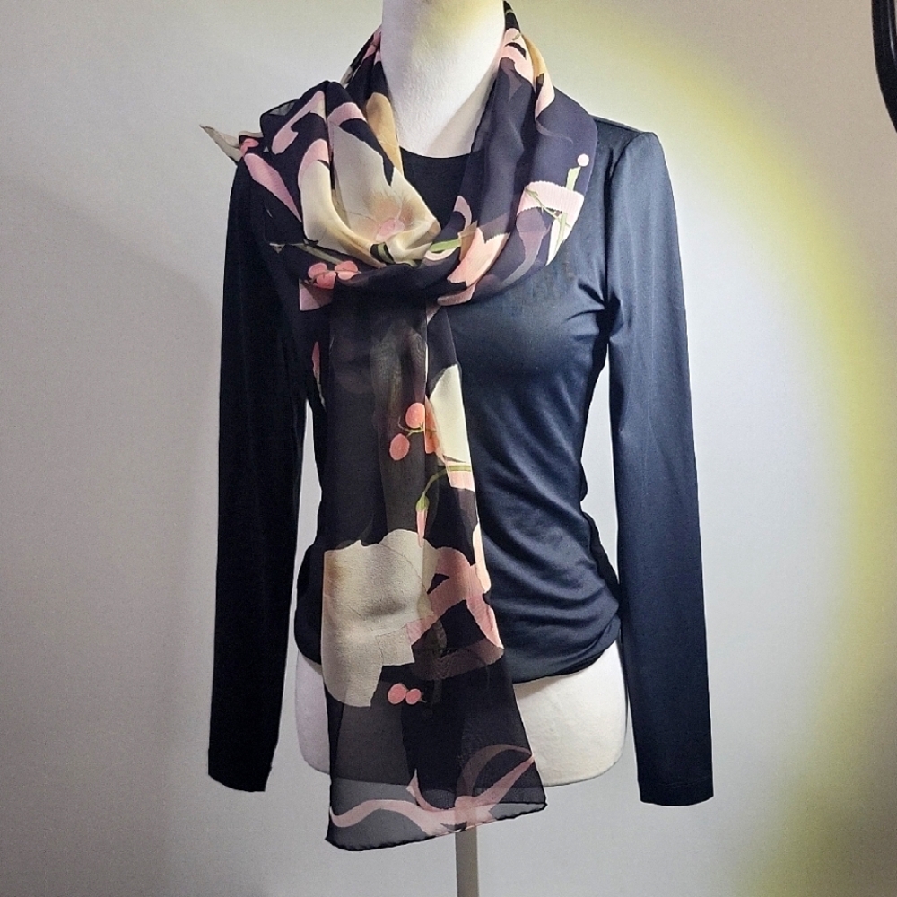 Salvatore Ferragamo Sheer Silk Scarf